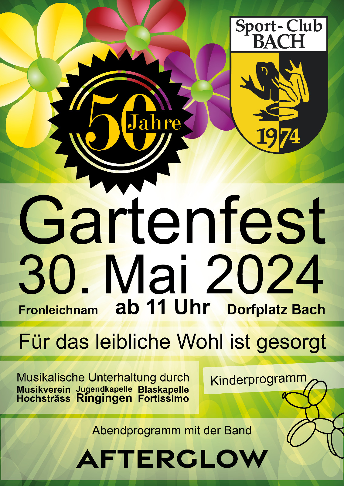 Gartenfest am 30. Mai 2024